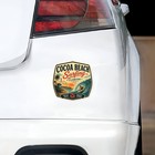 Vintage Retro Cocoa Beach Surfing  Florida Usa Sticker Car Bumper Vinyl Decal
