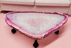 Miniature Dollhouse Furniture Stone Pink And White Coffee Table