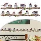 Vinyl Art Murals Removable Bird Wall Stickers Lifelike Lovely Birds Decor