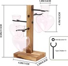 Plant Terrarium Propagat Stats With Wooden Stand  Glass Vase For