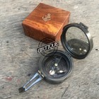 Vintage London 1917 Old Military Army Brunton Level Compass With Wooden Cas