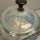 Antique Bersted Model 302 Popcorn Popper Glass Top Metal Body Wood Handle   Cord