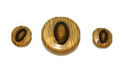 Antique Buttons Set Of 3 Matching Unique Two Different Sizes Gold Brown Metal