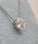 2 00 Ct E Vs1 Round Lab Grown Diamond Pendant 14k White Gold Igi Certified