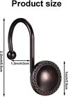 12pcs Oil Rubbed Bronze Rustproof Antique Decorative Shower Curtain Ring Holders