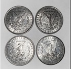 Lot Of 4 1878-1893 Morgan Silver Dollars Coins Bu     Beautiful Coins