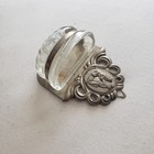 Vtg Glass   Pressesd Metal Holy Water Font Virgin Mary W christ