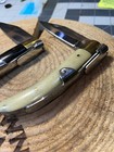 New 7 Inch Navaja Rampuri Ratchet Pocket Knife  Choice Bone Or Bull Horn