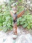 Large Museum Grade 4-5 Figure Tlingit Nwc Indian Wood Totem Pole Model