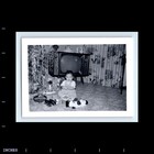 Old Vintage Photo Child Toys Antique Television Christmas Tree Presents 1950s