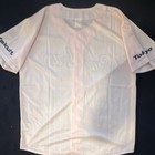 Majestic Tokyo Yakult Swallows Pink Baseball Jersey Button Front