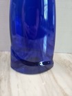 Cobalt Blue Art Glass Bottle Vase Long Neck  2597 Suncatcher 19 25 