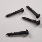  8 X 1  Round Head Slotted Wood Screws Black Phosphate Finish 100 Pcs 
