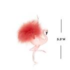 Christmas Joy Pink Flamingo Glass Ornament  5 5   h