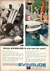 1965  Evinrude  Outboard Motor  Engine  Vintage Magazine Ad  6 1 2 X 9   Boat 4
