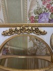Vtg Mirror Goldtone Vanity Hollywood Regency  Lighted Makeup Dual Mirror Nice 