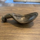 Antique Folk Art Carved Wooden Ladle Scoop Octopus With Abalone Large Very Cool