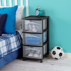 3 Drawer Medium Cart  Plastic Storage Drawers  Portable Utility With Casters