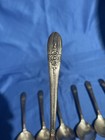 1847 Rogers Bros Silverplate Triumph Pattern Soup Spoon Set 8 Large 1 Small