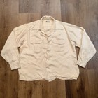 Manhattan Shirt Loop Collar Rayon Wing Collar Vintage 1940s 1950s L s Mens Large