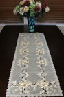 Organza Embroidered Lace Flower White Rhinestone Placemat Runner Wedding Party