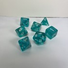 New Rpg Dice Set Of 7 - Translucent Aqua
