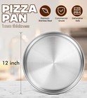 Yuiicaov Stainless Steel Pizza Pan 12 Inch  For 12 Silver