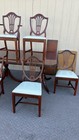 67845 Duncan Phyfe Style Dining Table With 6 Shield Back Chairs