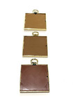 Vtg Embroidery Cross Stitch Ornament Frame Plastic Square Gold Tone Lot Of 3