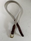 Brighton Belt Moc Croc Leather Woven Stretch Brass Buckle Men   s Sz 40  33502