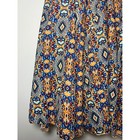 Jessica London Plus Size 24w Blue Orange Paisley Cotton Lined Maxi Skirt Boho