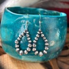 Sterling Silver Native American Navajo Pearl Earrings
