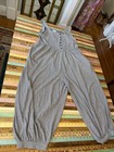 Vintage Laura Ashley L Striped Jumpsuit Crop Cotton Bubble Romper Cottage Core