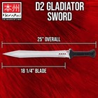 Honshu D2 Gladiator Sword And Leather Belt Sheath   18 1 4    Blade   25    Overall