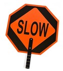 Rk 18  Aluminum Grade Stop slow Paddle Sign Aluminum  6  Polygrip Handle