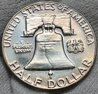 1961 Franklin Silver Half Dollar Proof Rainbow Toning In Capsule Uncirculated
