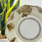 Antique Ohme Silesia Old Ivory Bread And Butter 6  Plates Set Of 4 Yellow Rose