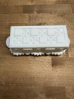 Vintage Westmoreland White Milk Glass Old Quilt Butter Dish Geometric Pattern
