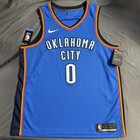 Russell Westbrook Oklahoma City Thunder Blue Stitched - Size S To 5xl