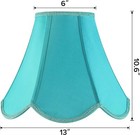 Scalloped Lamp Shade Teal Lamp Shade -bell Lamp Shades 6x13x10 6  spider  Pet   