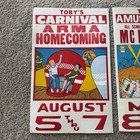 Vintage Toby   s Carnival Mcpherson Kansas Poster Advertising Amusement Rides Pair