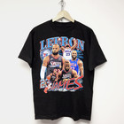 Lebron James Philadelphia 76ers Graphic T-shirt Vintage Rap Tee Hip Hop Jersey