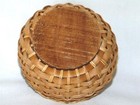 Vintage Folk Art Primitive Hand Woven Splint Oak Miniature Bowl Basket