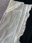 Antique  Fichu Collar Net Lace White Double Layer Hand Made 43 Long 19thc