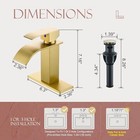 Brushed Gold Bathroom Sink Faucet Waterfall Single Handle Hole Vanity Mixer Tap