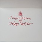 Vintage Christmas Card Glittery Winter Scene Sleigh Bringing Home The Tree