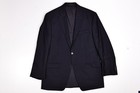 Vintage Lauren Ralph Lauren Solid Dark Navy Suit 40 R Pleated Pants 34x31