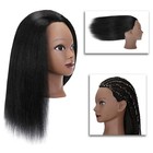 Human Hair 100  Mannequin Head Hairdresser Manikin Training Cosmetology Doll