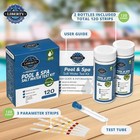 Salt Water Test Strips  120 Strips  - 8-in-1 Tests For Saltwater Swimming Pools