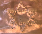 Vintage Judaica Hand Crafted Jewish Star Copper Hanukkah Menorah Judaism Israel